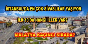 İstanbul’da en çok Sivaslılar yaşıyor