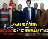 Ankara MASTÖB’den Taziye Mesajı