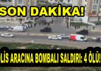Diyarbakır’da Polis Aracına Bombalı saldırı! 4 Ölü!