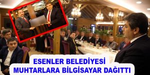 Esenler Belediyesi Muhtarlara Bilgisayar Dağıttı