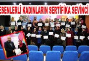 Esenlerli Kadınların Sertifika Sevinci Esenler Belediyesi’nin ortak olduğu ”İstanbul Kadın