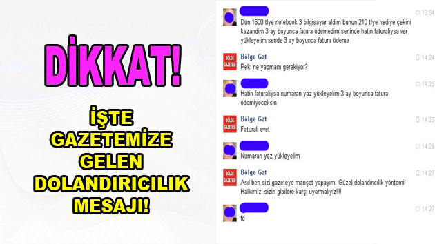 Dikkat dolandırıcılar yine iş başında!