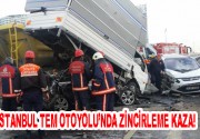 İstanbul TEM Otoyolu’nda araçlar birbirlerine girdi! İstanbul TEM Otoyolu İSTOÇ