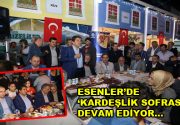 Esenler’de ”Kardeşlik Sofrası” devam ediyor Ramazan ayı boyunca Esenler Belediyesi’nin