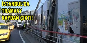 Merter’de tramvay raydan çıktı