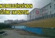 Esenler’de okul yenileme çalışmaları devam ediyor Esenler Belediyesi tarafından eğitime
