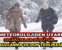 Meteorolojiden uyardı! Buzlanma ve don tehlikesi!