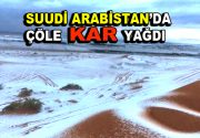 Hava sıcaklıklarının yüksek seviyelerde seyrettiği Suudi Arabistan’da kasım ayında kar