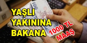 Yaşlı yakını olana ayda 1000 TL!