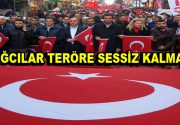 Bağcılar’da teröre karşı iki bini aşkın vatansever omuz omuza yürüyüp,