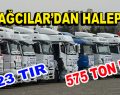 Bağcılar’dan Halep’e 23 Tır dolusu 575 ton un!