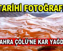 Sahra Çölü’ne kar yağdı