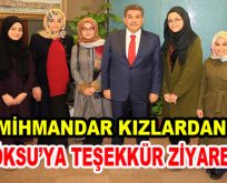 Mihmandar kızlardan Göksu’ya teşekkür