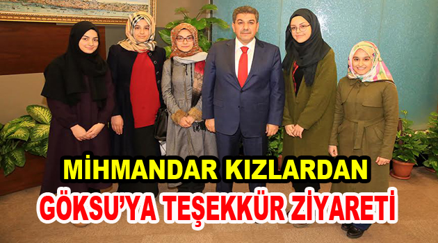 Mihmandar kızlardan Göksu’ya teşekkür