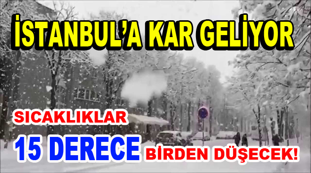 Dikkat! İstanbul’a kar geliyor!