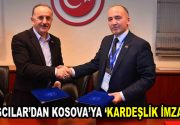 Kosova Belediyeler Birliği Başkanı Naim İsmajli ile TDBB Genel Sekreteri