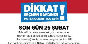 Seçmen kaydınızı kontrol ettirdiniz mi?