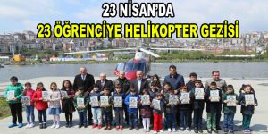 Bağcılar’da 23 Nisan’da 23 öğrenciye helikopter gezisi