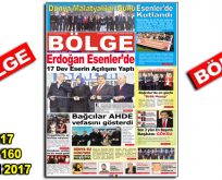 BÖLGE GAZETESİ 160. ”NİSAN-2017” SAYISI ÇIKTI