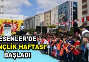 Esenlerli gençlere yönelik “Gençlik Haftası”  etkinliği Esenler Dörtyol Meydanı’nda başladı.