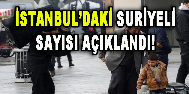 İstanbul’daki Suriyeli Sayısı Açıklandı!