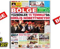 BÖLGE GAZETESİ , YIL:17 , SAYI: 164 , ”AĞUSTOS-2017”