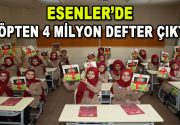 Esenler Belediyesi’nin geri dönüşümden elde ettiği defterler ve tekerlekli sandalyeleri