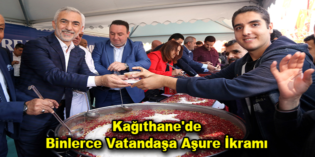 Kağıthane’de binlerce vatandaşa aşure ikramı