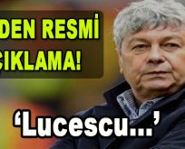 TFF’den Resmi Açıklama! Lucescu…