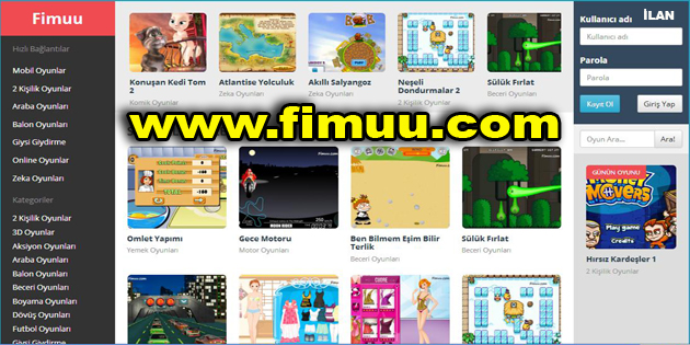 En eğlenceli oyunlar www.fimuu.com ile sizlerle