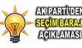 AK Parti’den Seçim Barajı ile ilgili açıklama geldi