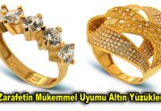 Zarafetin Mükemmel Uyumu Altın Yüzükler Yüzük, kolye, küpe ve bileklik