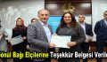 Gönül Bağı elçilerine teşekkür belgesi verildi