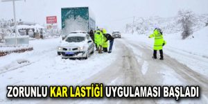 Zorunlu kar lastiği uygulaması başladı