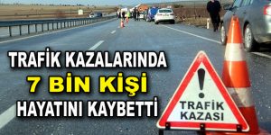 Trafik kazalarında 7 bin kişi hayatını kaybetti