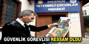 Güvenlik görevlisi resim öğrencilerini izleyerek ressam oldu