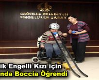 Spastik engelli kızı için 55 yaşında boccia öğrendi