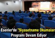 Esenler Belediyesi Kültür İşleri Müdürlüğü’nün düzenlediği “Siyasetname Okumaları” programı devam