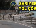 Sarıyer’de yol çöktü!