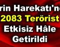 Afrin Harekatı’nda 2083 terörist etkisiz hâle getirildi
