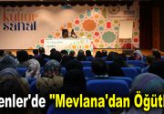 Esenler Belediyesi Kültür İşleri Müdürlüğü’nün düzenlediği “Mevlana’dan Öğütler” programında konuşan