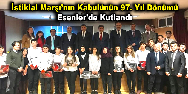 İstiklal Marşı’nın kabulünün 97. Yıl dönümü Esenler’de kutlandı