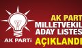 İşte AK Parti’nin milletvekili adayları!