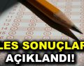 ALES sonuçları açıklandı