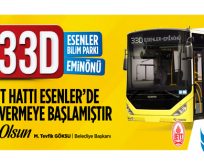 YENİ İETT HATTI ESENLER’DE HİZMET VERMEYE BAŞLADI