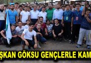 BAŞKAN GÖKSU GENÇLERLE KAMPTA Esenler Belediye Başkanı Mehmet Tevfik Göksu,