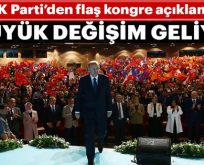 AK Parti’den flaş kongre açıklaması!