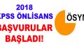 KPSS önlisans başvuruları başladı