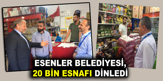 BELEDİYE, 20 BİN ESNAFI DİNLEDİ