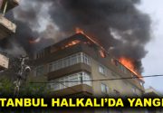 İstanbul Halkalı’da yangın! İstanbul Halkalı’da bir binanın çatı katında henüz